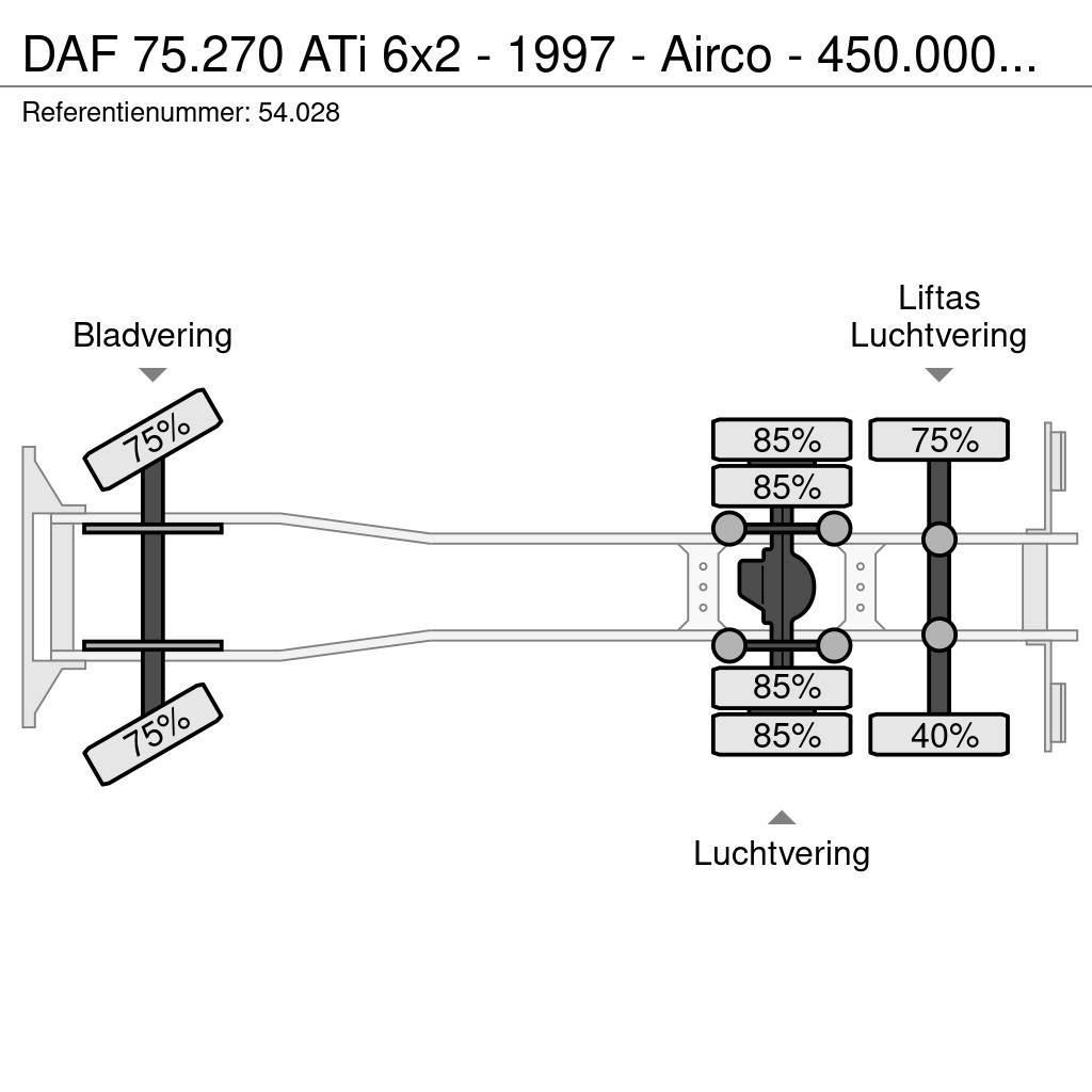 DAF 75.270 ATi 6x2 - 1997 - Airco - 450.000km - Unique Тентовані вантажівки