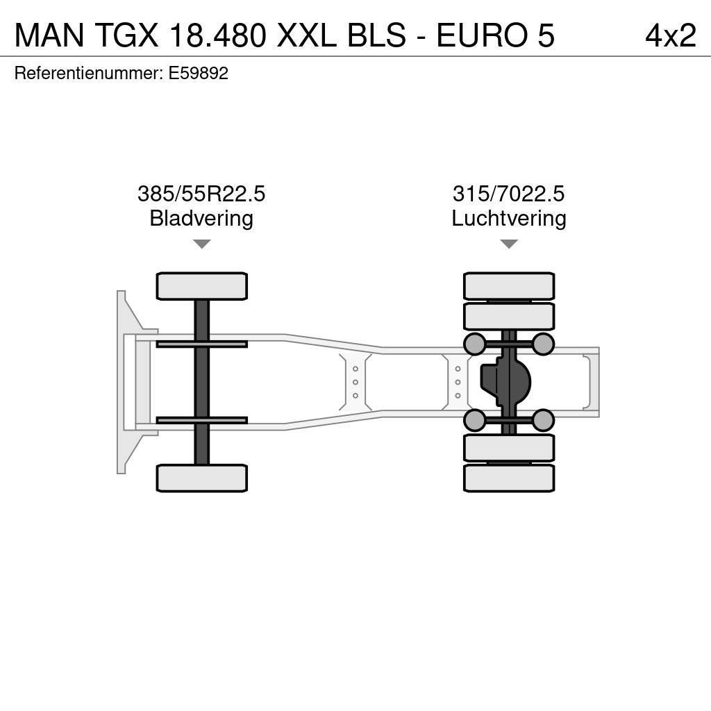 MAN TGX 18.480 XXL BLS - EURO 5 Тягачі