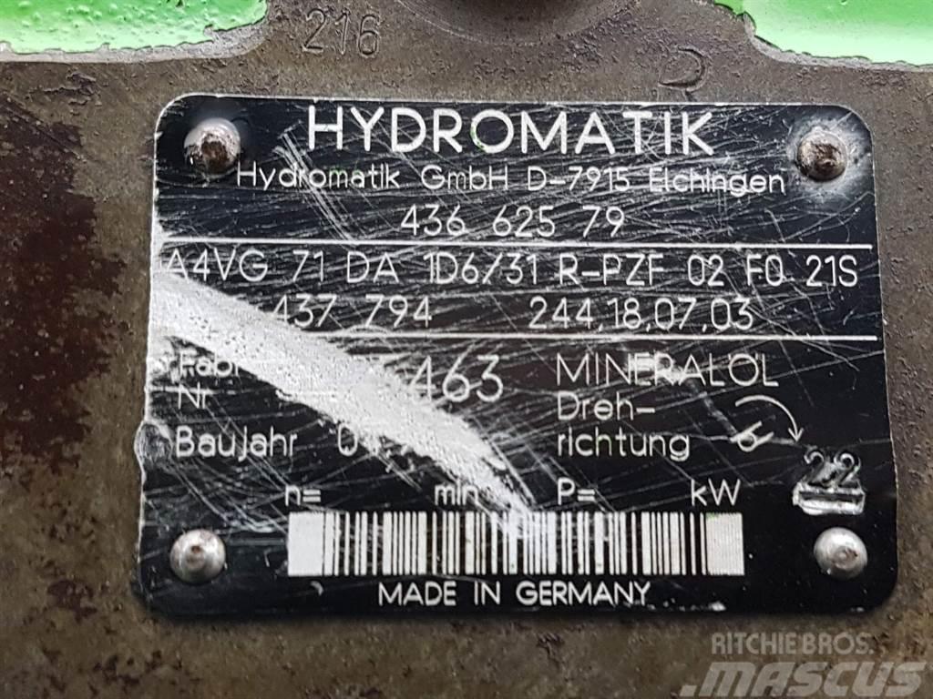 Hydromatik A4VG71DA1D6/31R - Drive pump/Fahrpumpe/Rijpomp Гідравліка