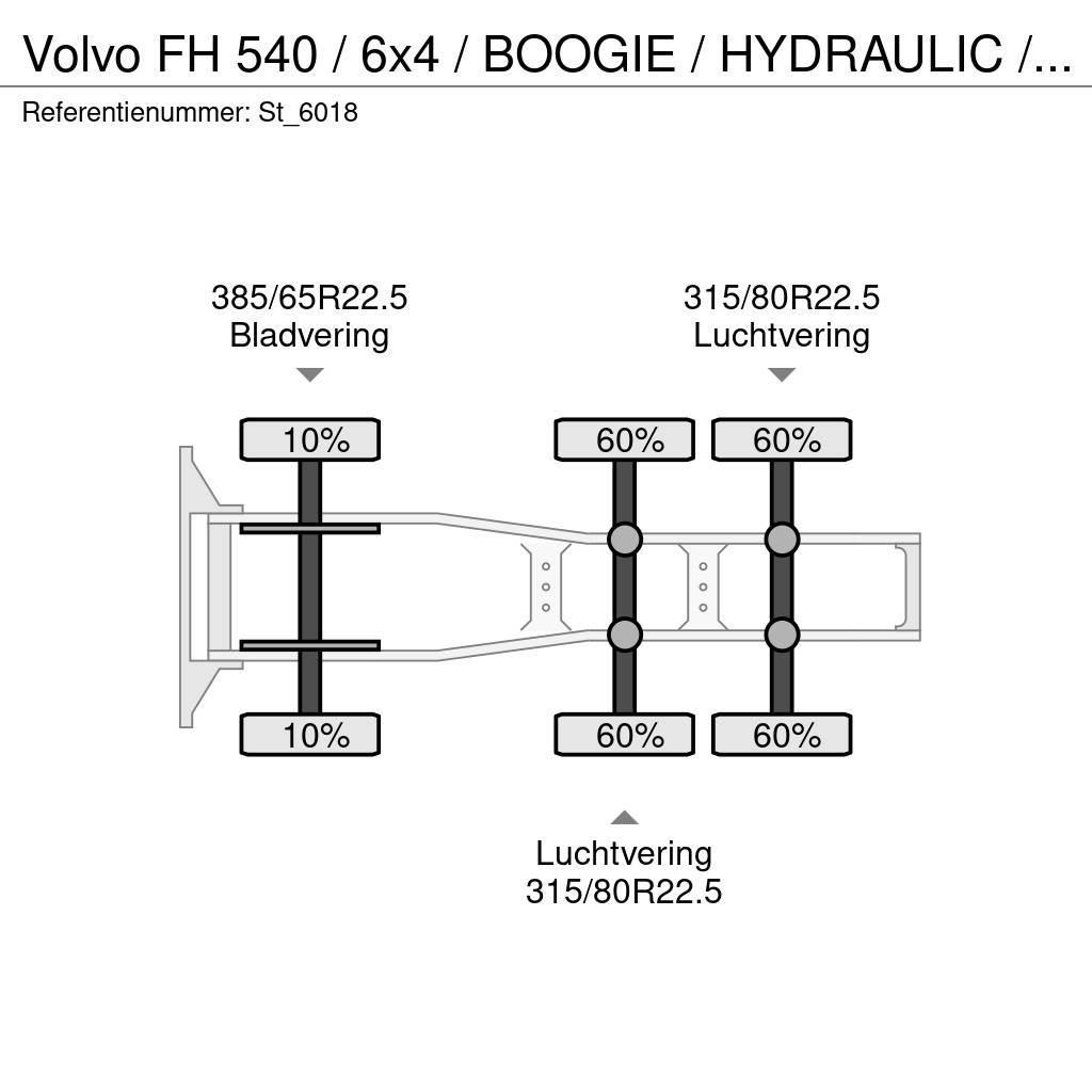 Volvo FH 540 / 6x4 / BOOGIE / HYDRAULIC / RETARDER / Тягачі