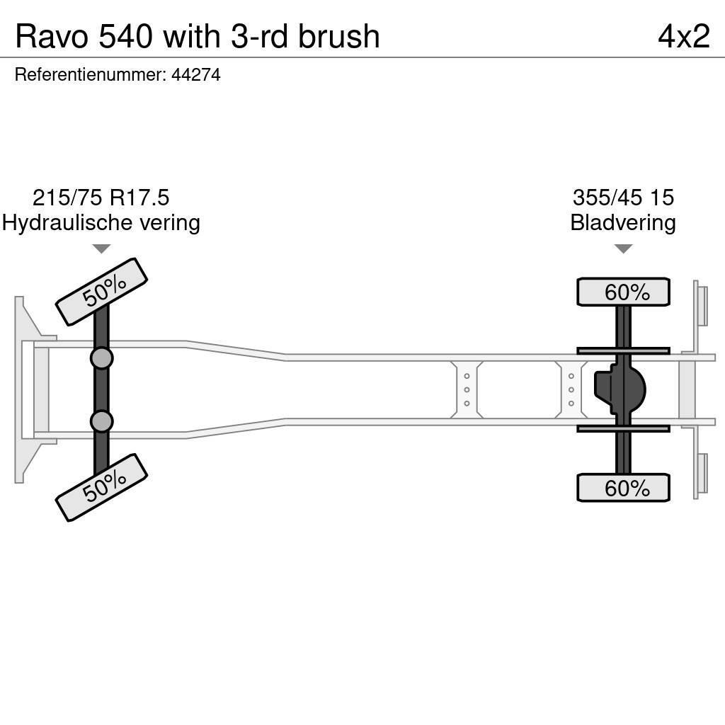 Ravo 540 with 3-rd brush Прибиральні машини