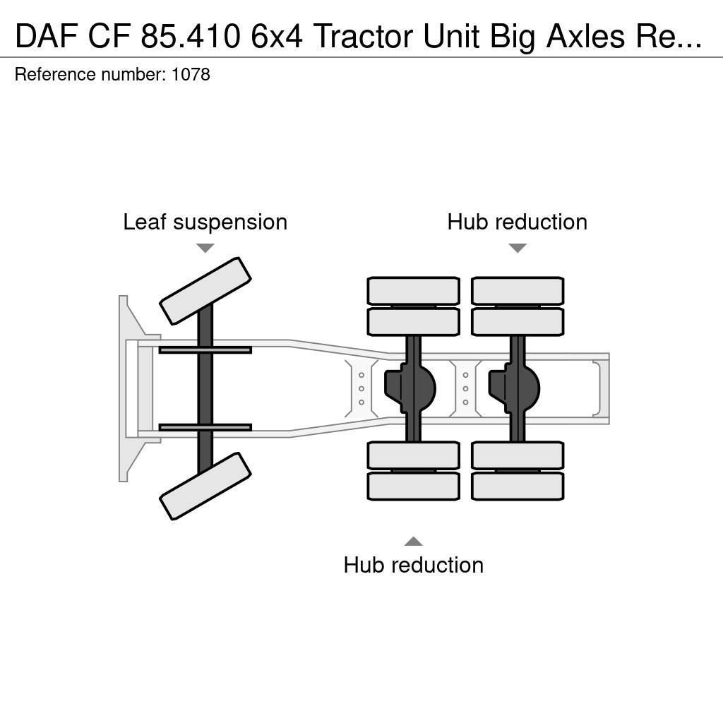 DAF CF 85.410 6x4 Tractor Unit Big Axles Retarder Good Тягачі