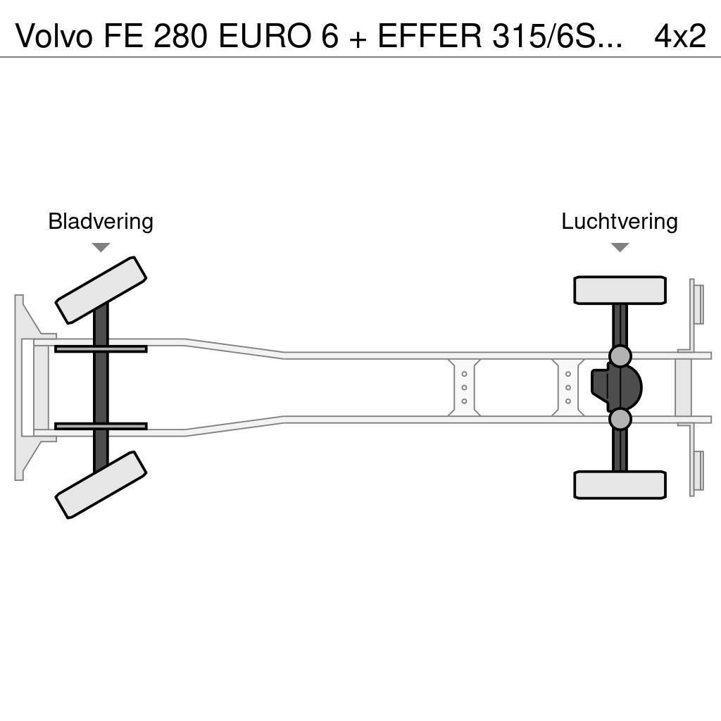 Volvo FE 280 EURO 6 + EFFER 315/6S + JIB 4S / LIER / WIN автокрани