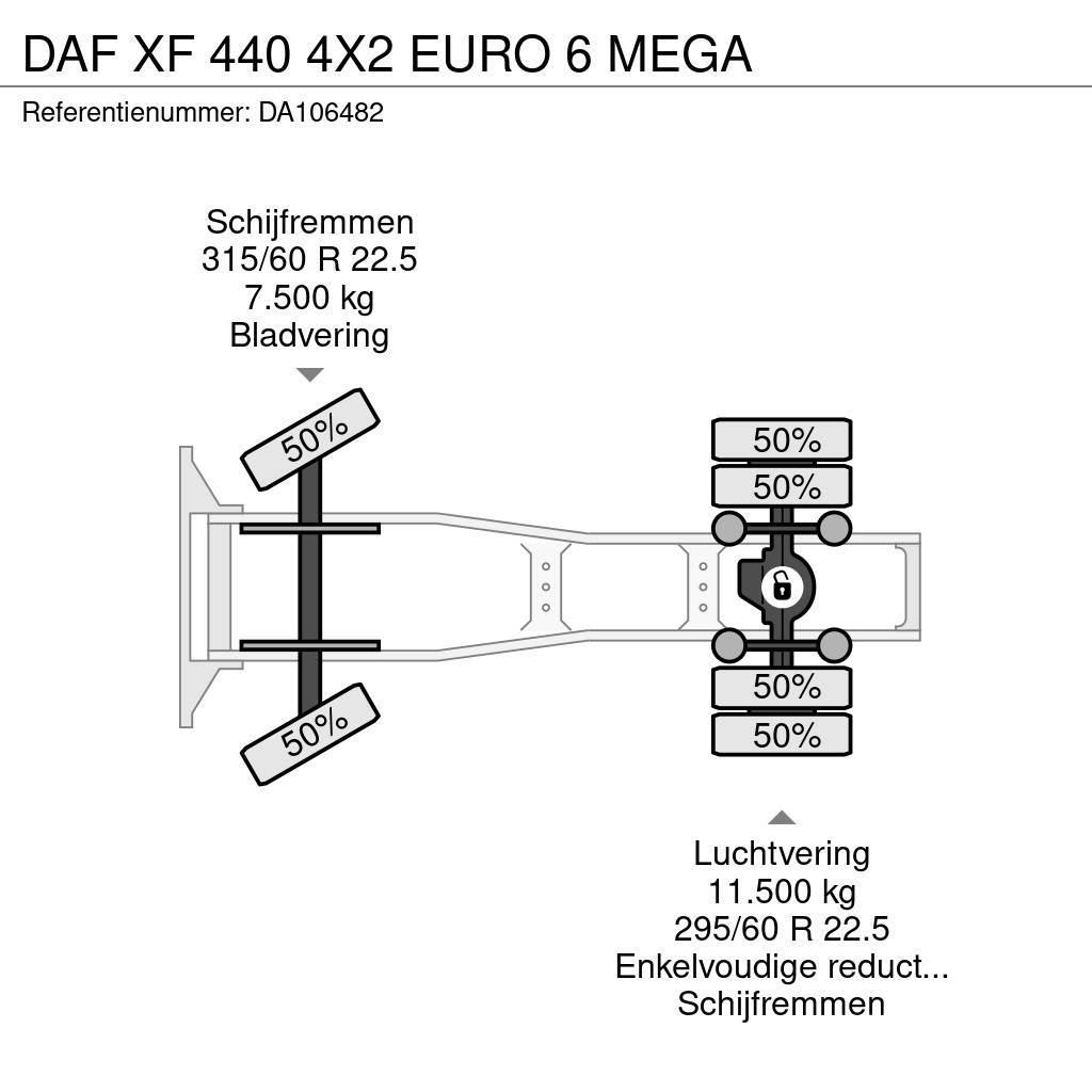 DAF XF 440 4X2 EURO 6 MEGA Тягачі