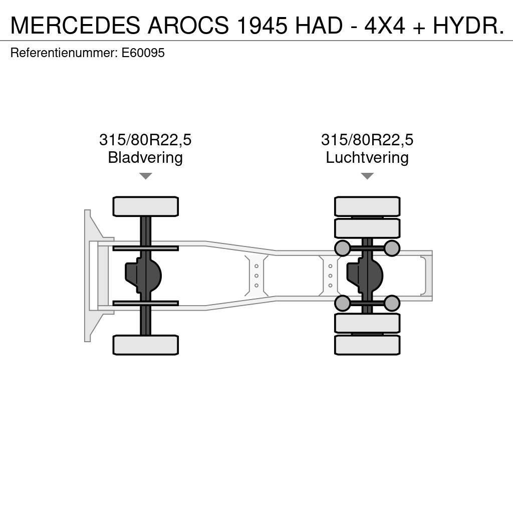 Mercedes-Benz AROCS 1945 HAD - 4X4 + HYDR. Тягачі