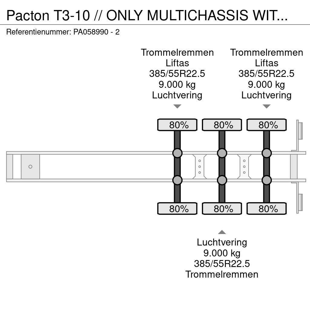 Pacton T3-10 // ONLY MULTICHASSIS WITHOUT REEFER 20,40,45 Напівпричепи для перевезення контейнерів