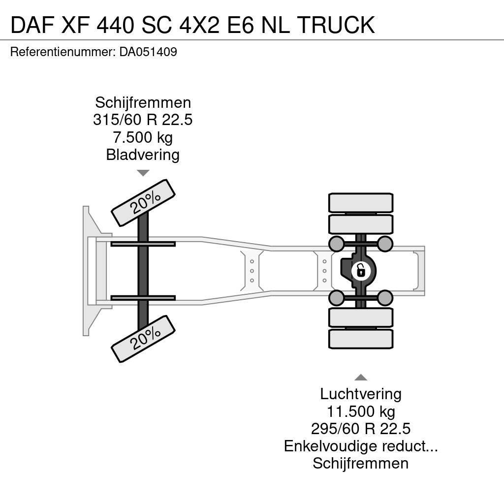 DAF XF 440 SC 4X2 E6 NL TRUCK Тягачі