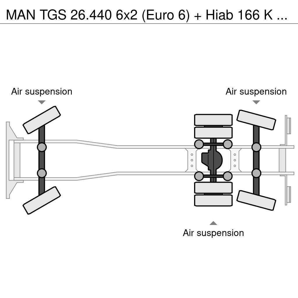 MAN TGS 26.440 6x2 (Euro 6) + Hiab 166 K Pro/Hipro Вантажівки-платформи/бокове розвантаження