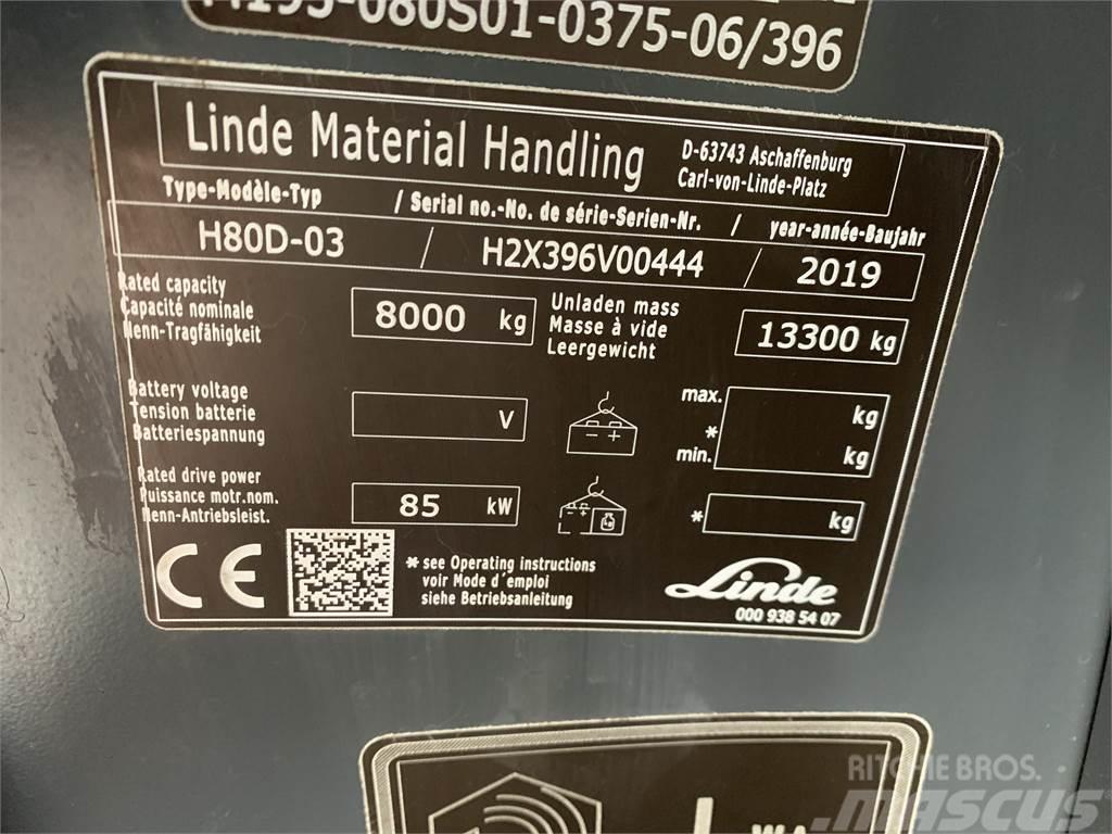 Linde H80D Дизельні навантажувачі
