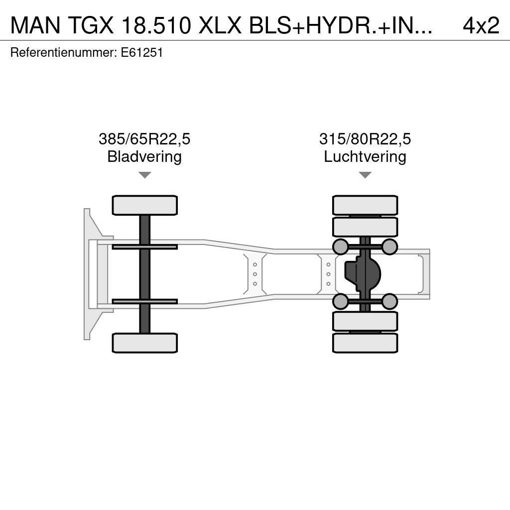 MAN TGX 18.510 XLX BLS+HYDR.+INTARDER Тягачі