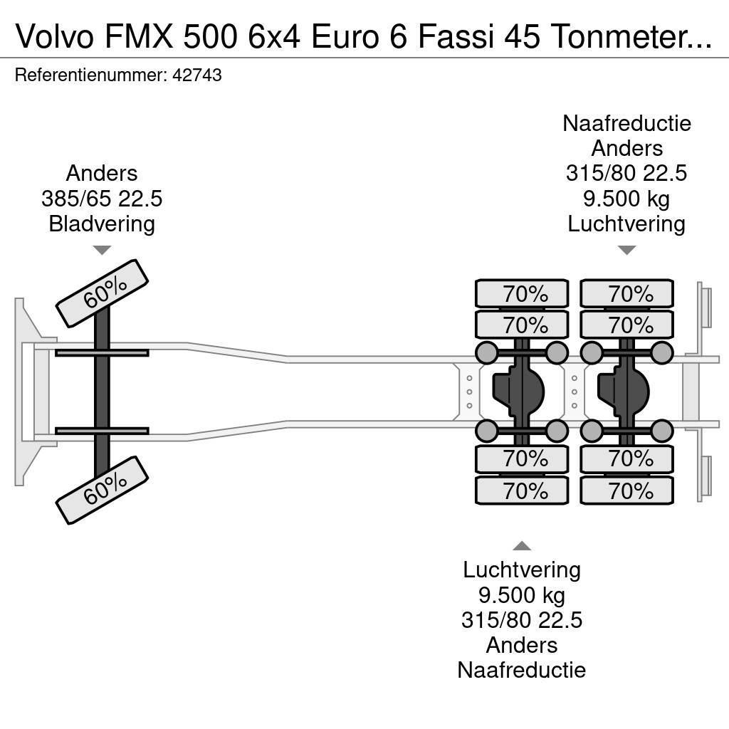 Volvo FMX 500 6x4 Euro 6 Fassi 45 Tonmeter laadkraan автокрани