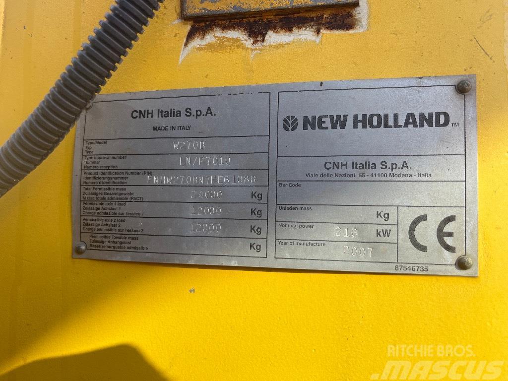 New Holland W 270 B Фронтальні навантажувачі