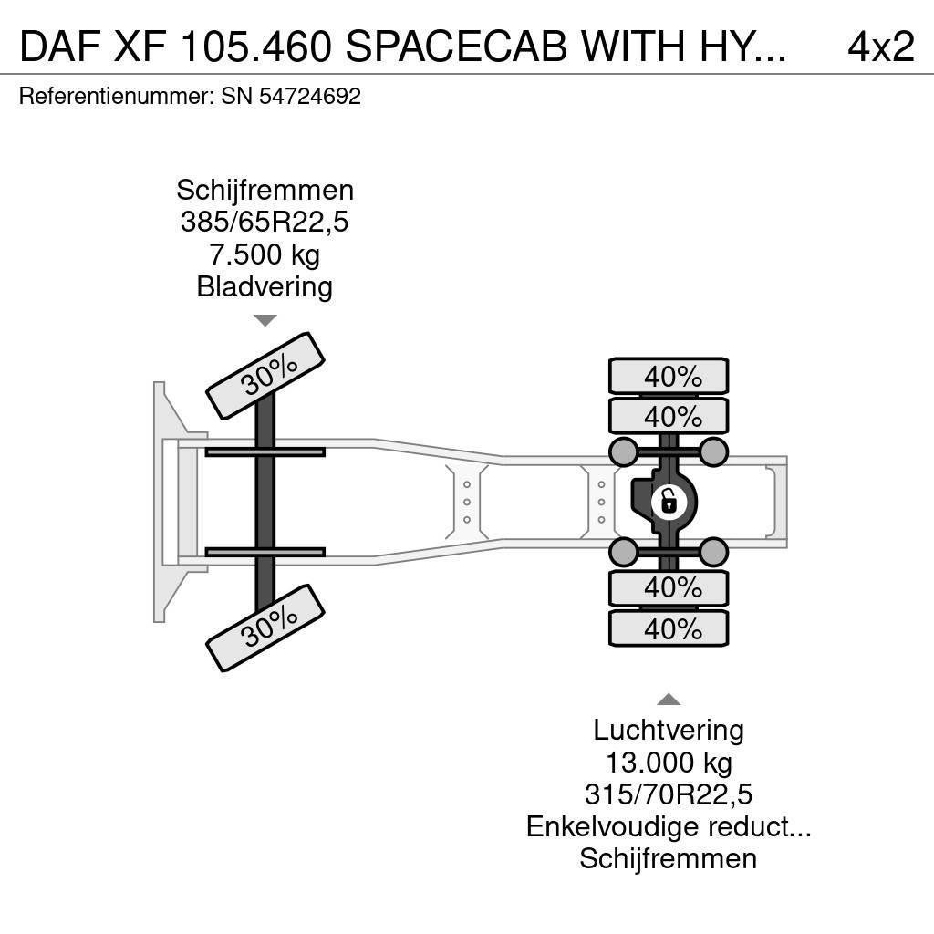 DAF XF 105.460 SPACECAB WITH HYDRAULIC KIT (ZF16 MANUA Тягачі