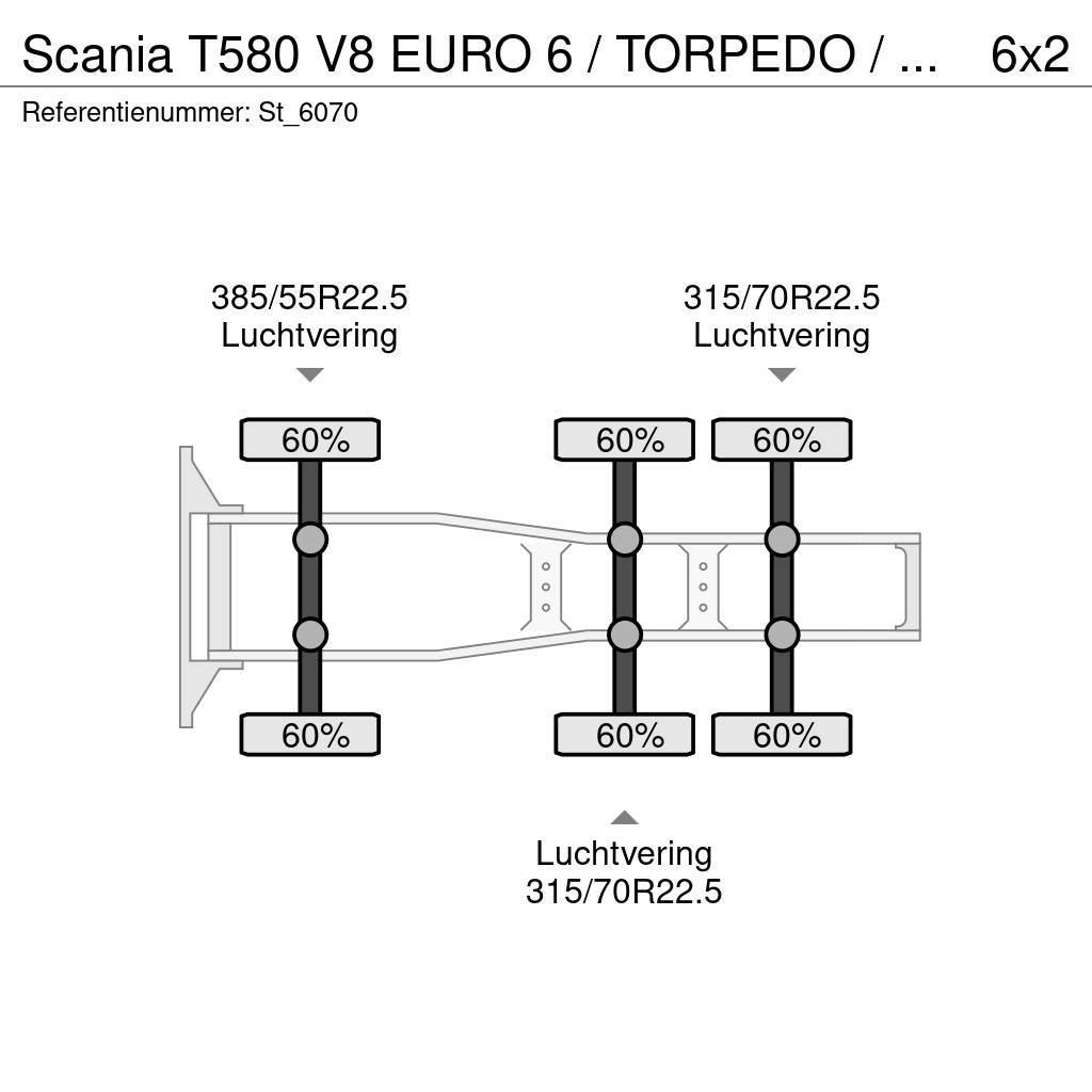 Scania T580 V8 EURO 6 / TORPEDO / HAUBER / SHOW TRUCK Тягачі