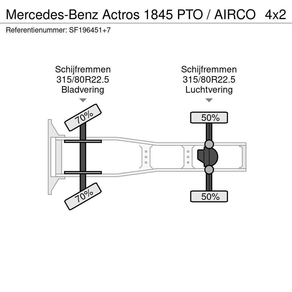 Mercedes-Benz Actros 1845 PTO / AIRCO Тягачі