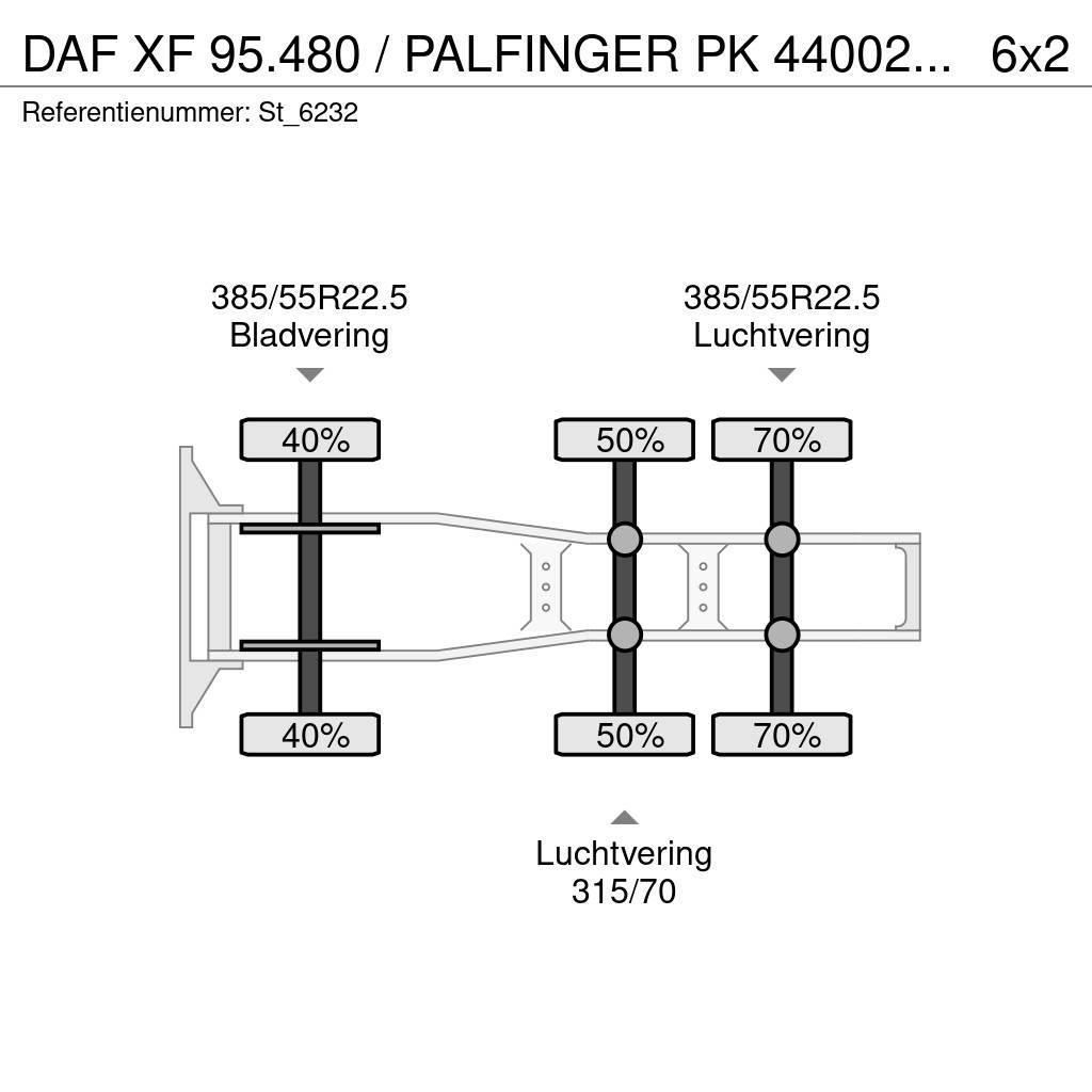 DAF XF 95.480 / PALFINGER PK 44002 / JIB / WINCH Тягачі
