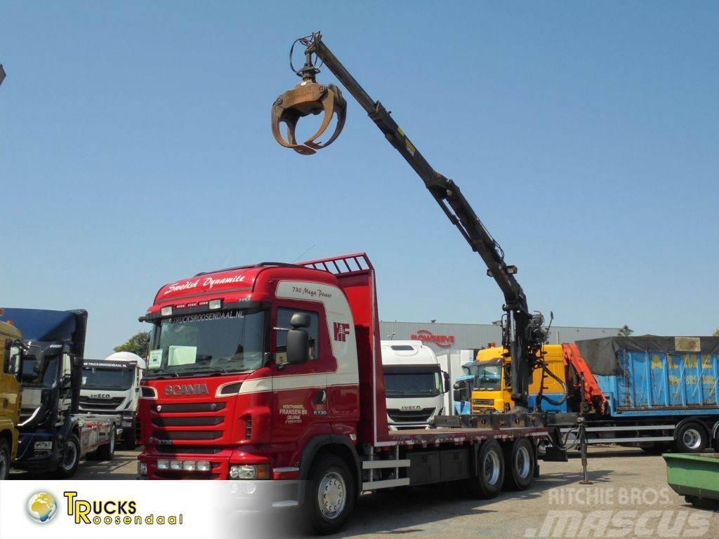 Scania R730 V8 + Euro 5 + Loglift 115Z + 6X4 Вантажівки-платформи/бокове розвантаження