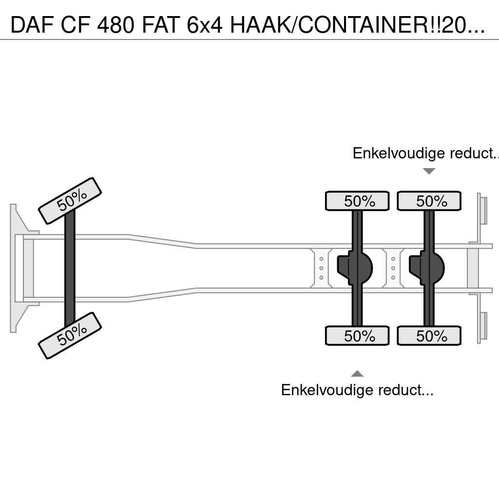 DAF CF 480 FAT 6x4 HAAK/CONTAINER!!2021!!34dkm!! Вантажівки з гаковим підйомом