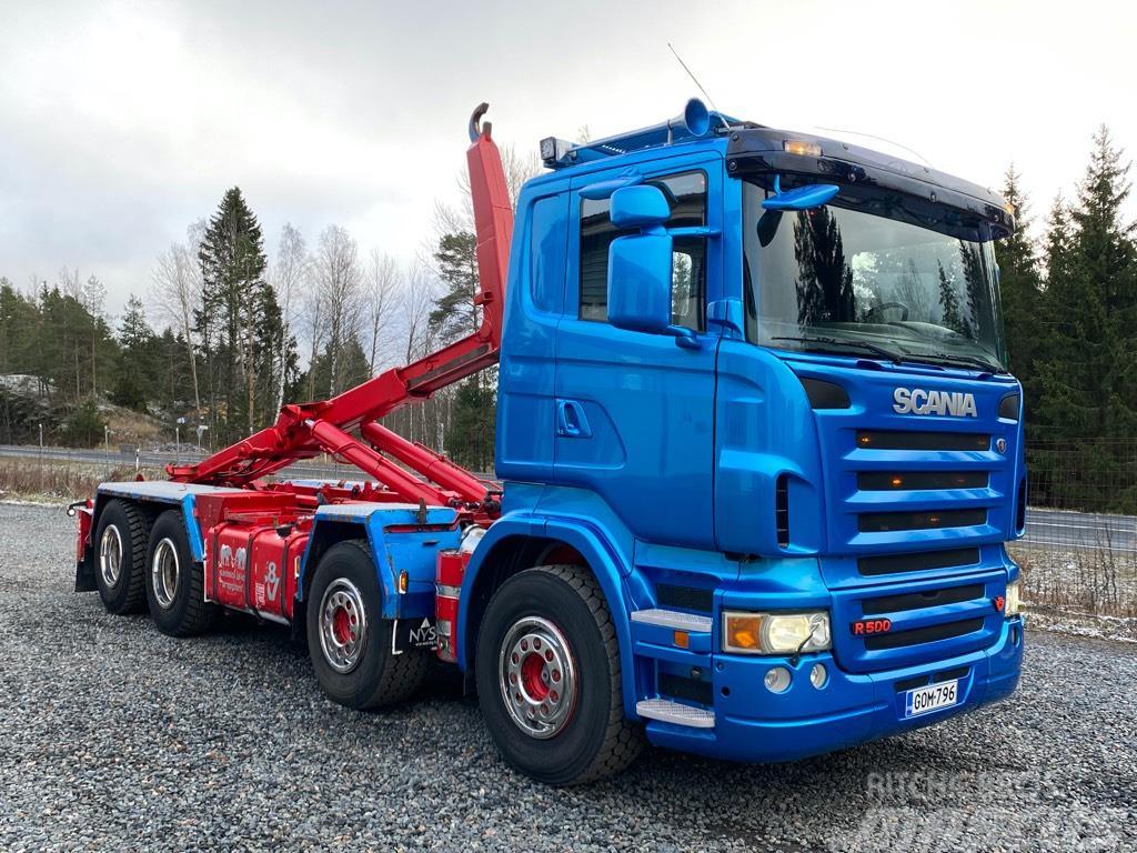Scania R500 8x4 teliveto, koukkulaite Вантажівки з гаковим підйомом