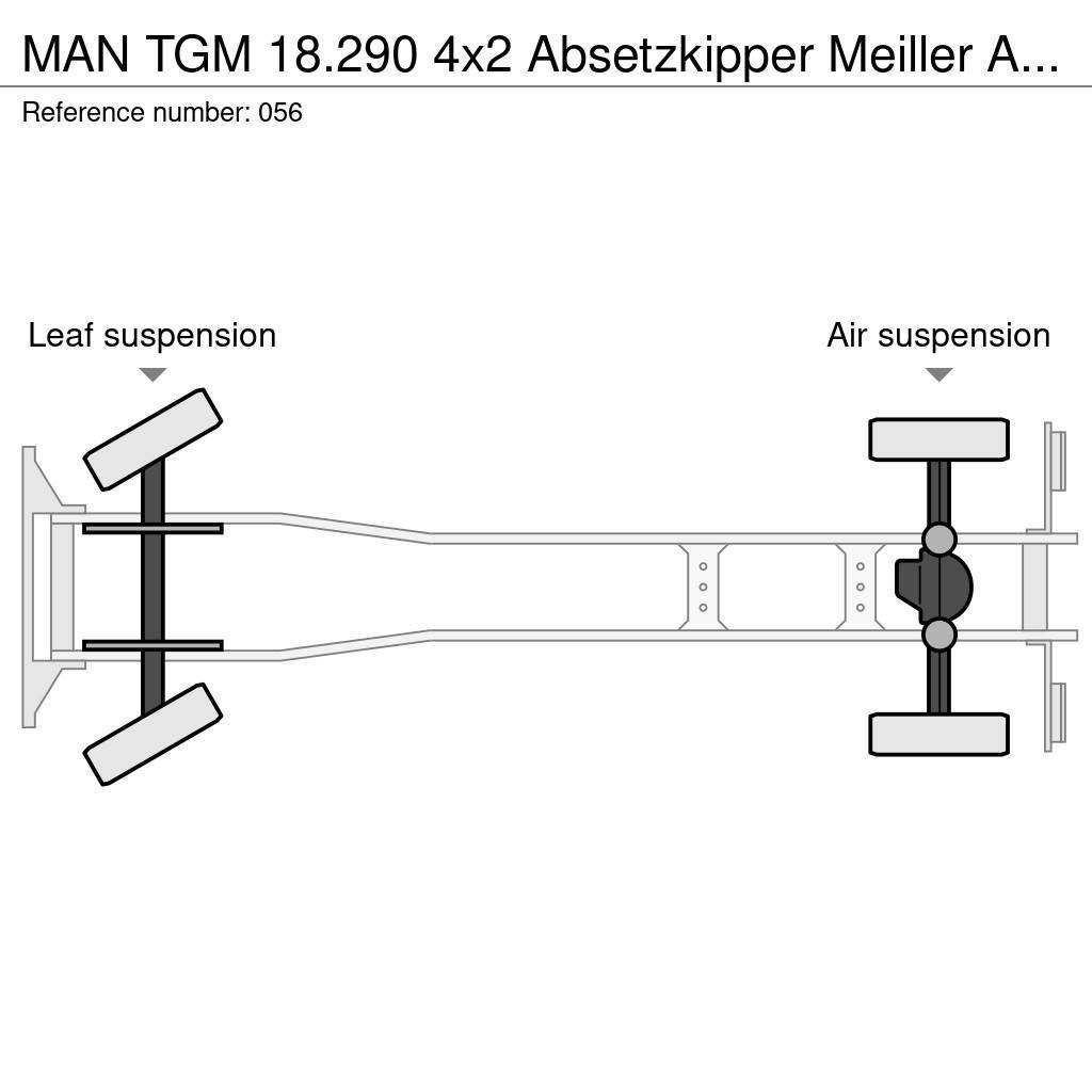 MAN TGM 18.290 4x2 Absetzkipper Meiller AK 10 MT Скіпові навантажувачі