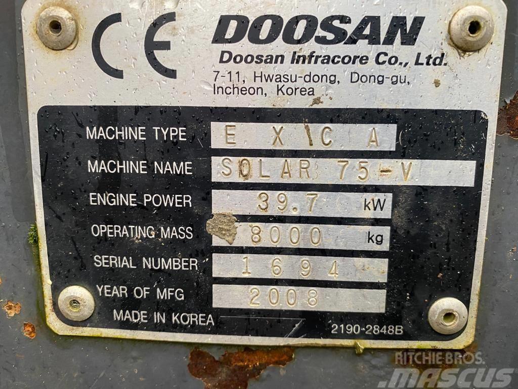 Doosan Solar 75V Minibagger / 8to Long Reach Bagger Середні екскаватори 7т. - 12т.