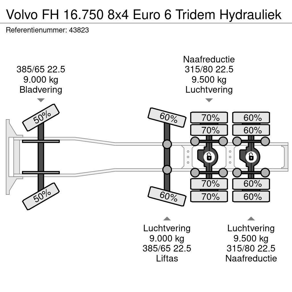 Volvo FH 16.750 8x4 Euro 6 Tridem Hydrauliek Тягачі
