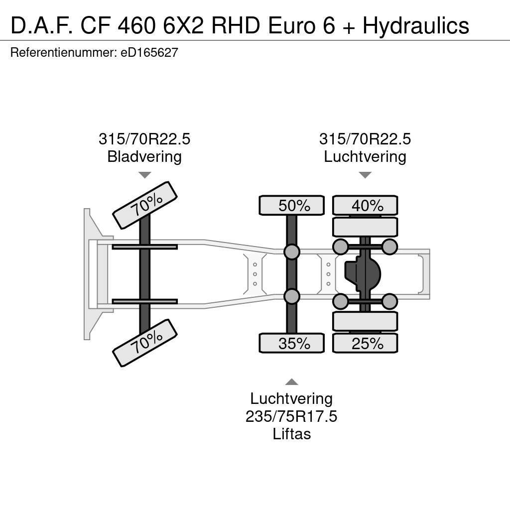 DAF CF 460 6X2 RHD Euro 6 + Hydraulics Тягачі