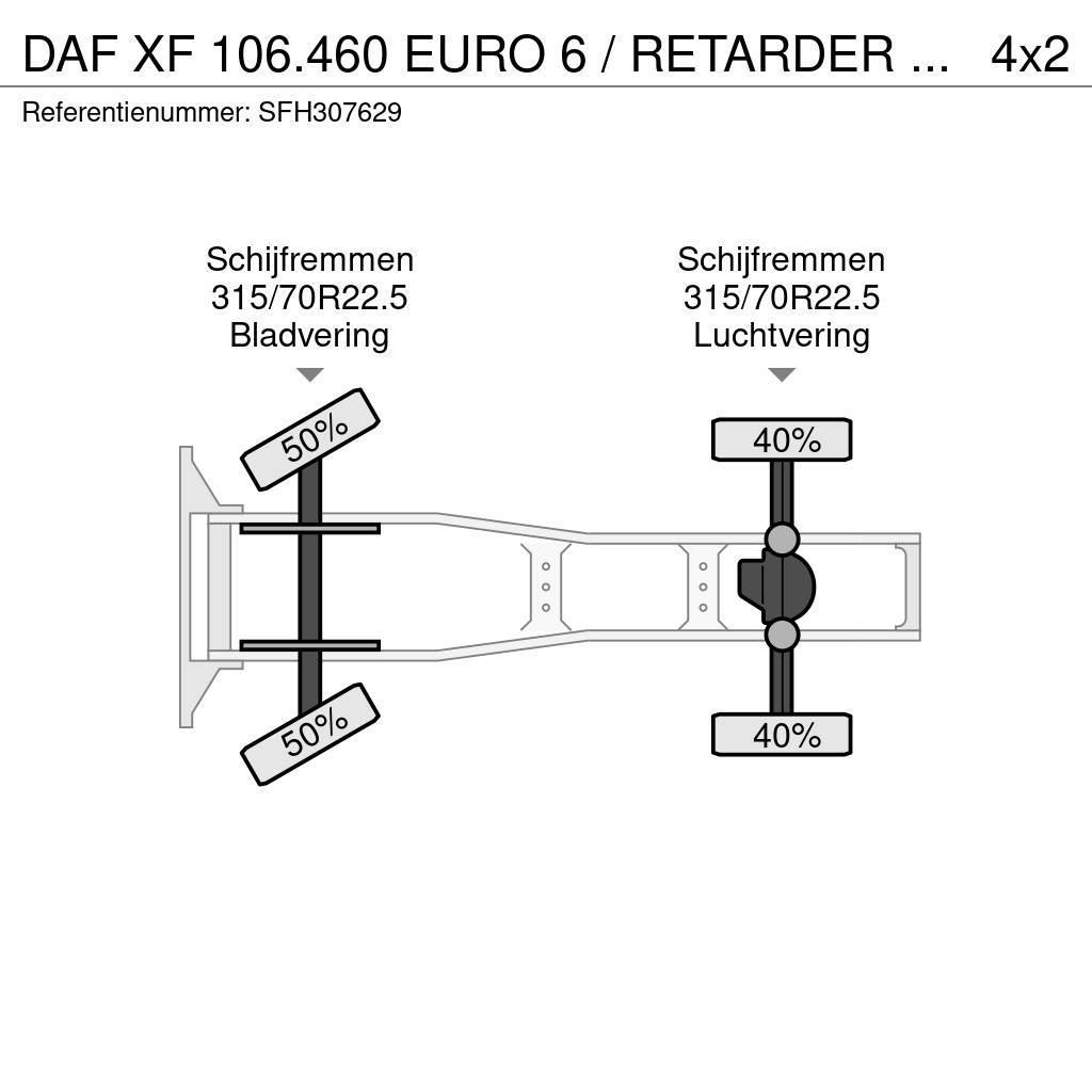 DAF XF 106.460 EURO 6 / RETARDER / PTO / MANUEL / AIRC Тягачі