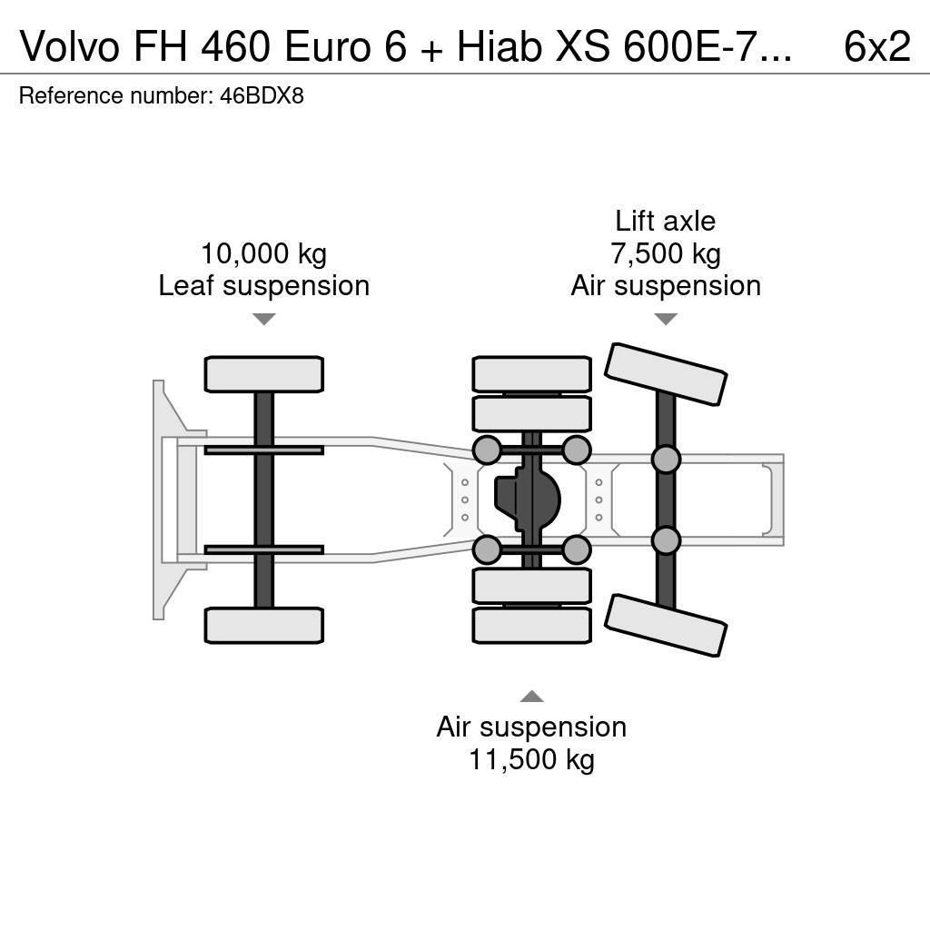 Volvo FH 460 Euro 6 + Hiab XS 600E-7 Hipro + Jib 135X-4 Тягачі