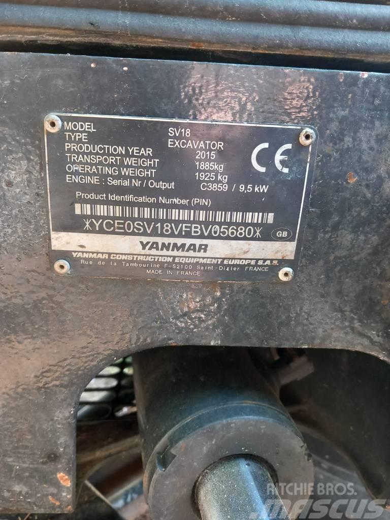 Yanmar SV 18 Міні-екскаватори < 7т