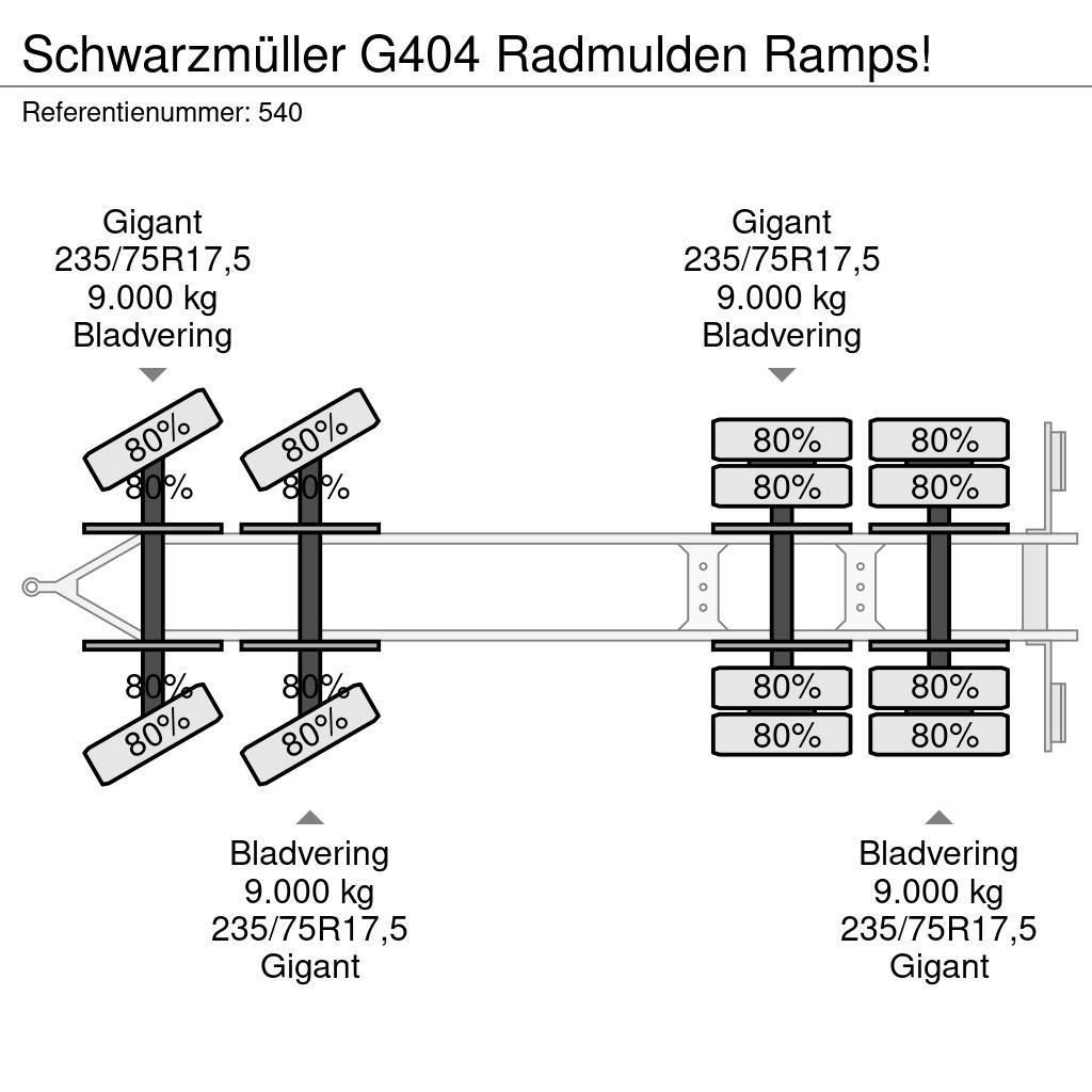 Schwarzmüller G404 Radmulden Ramps! Низькорамні причепи