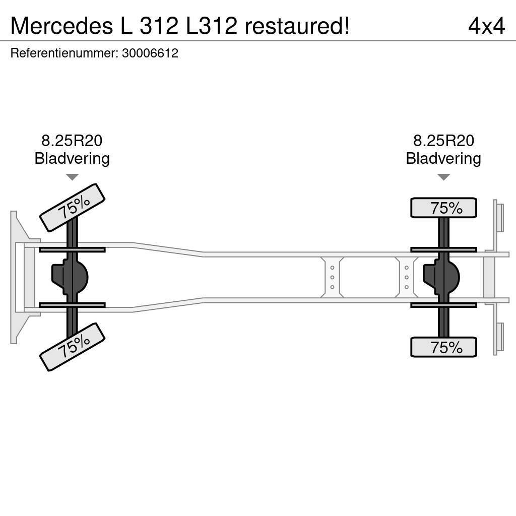Mercedes-Benz L 312 L312 restaured! Шасі з кабіною