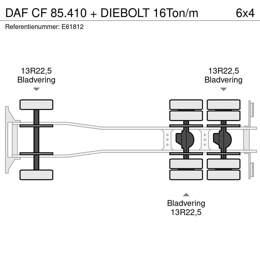 DAF CF 85.410 + DIEBOLT 16Ton/m Автоконтейнеровози