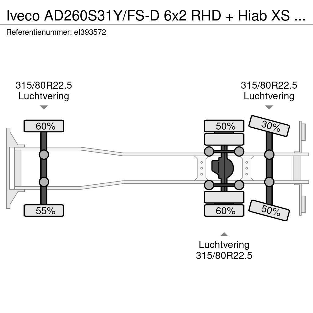 Iveco AD260S31Y/FS-D 6x2 RHD + Hiab XS 144 B-2 HIDUO Вантажівки-платформи/бокове розвантаження