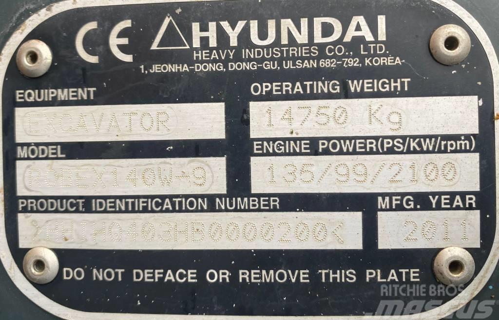 Hyundai Robex 140 W-9 Колісні екскаватори
