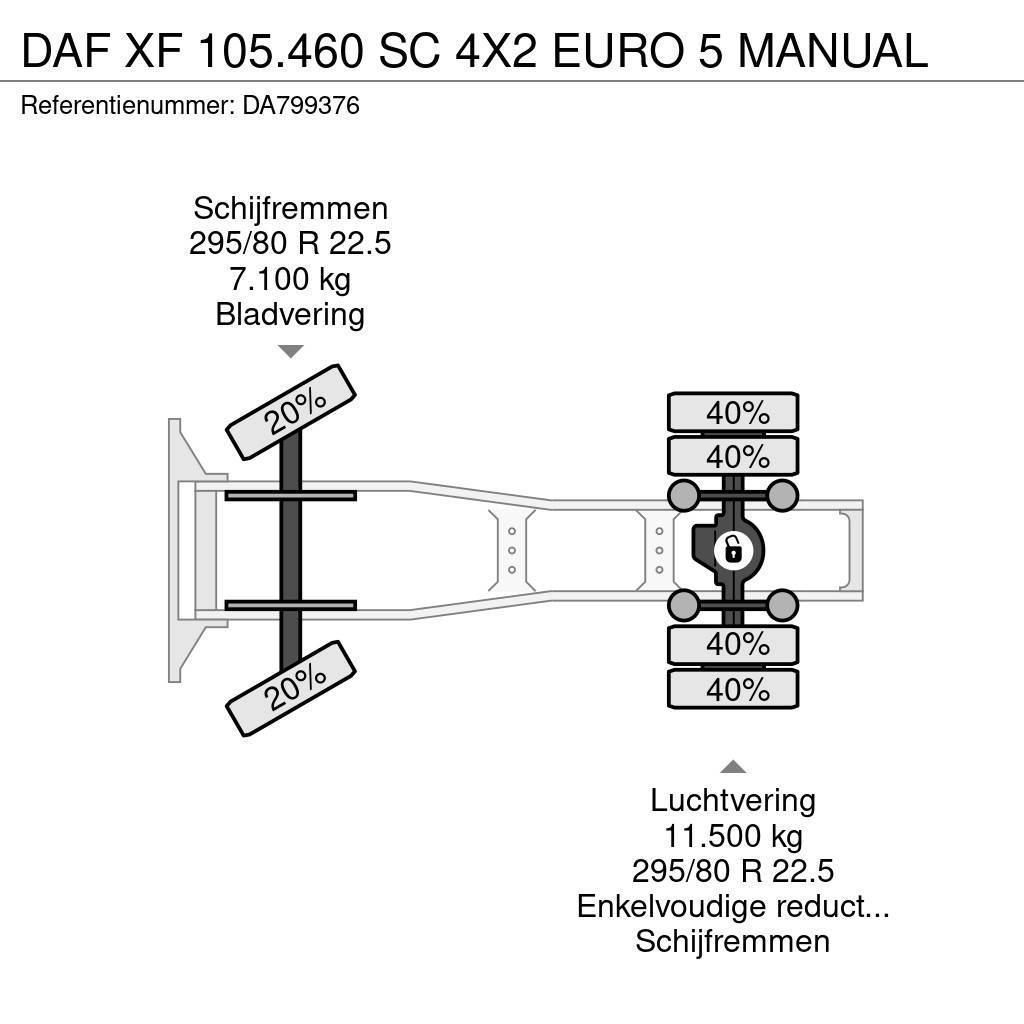DAF XF 105.460 SC 4X2 EURO 5 MANUAL Тягачі