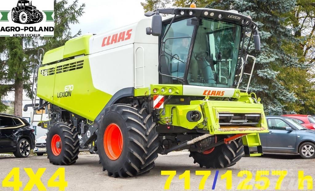 CLAAS LEXION 670 - 2019 - 4X4 - 717/1255 h - 3D + VARIO Зернозбиральні комбайни