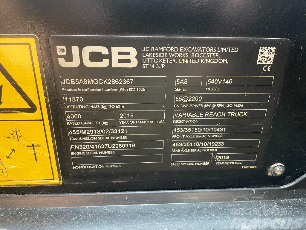 JCB 540V140 Телескопічні навантажувачі