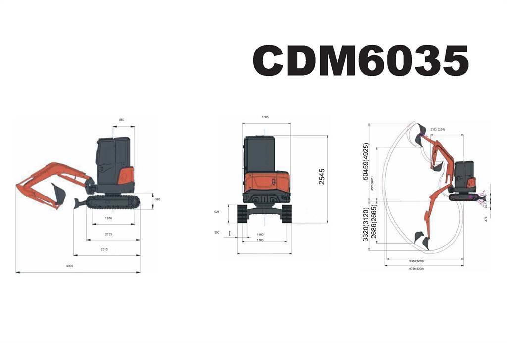 Lonking CDM6035 Міні-екскаватори < 7т