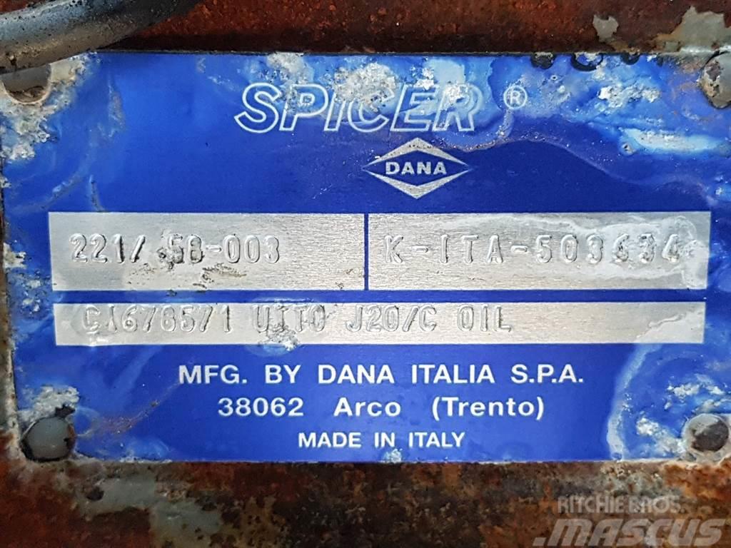 Manitou 160ATJ-Spicer Dana 221/58-003-Axle/Achse/As Осі