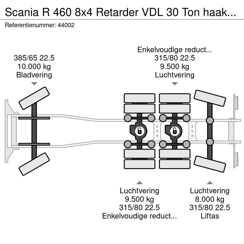 Scania R 460 8x4 Retarder VDL 30 Ton haakarmsysteem NEW A Вантажівки з гаковим підйомом