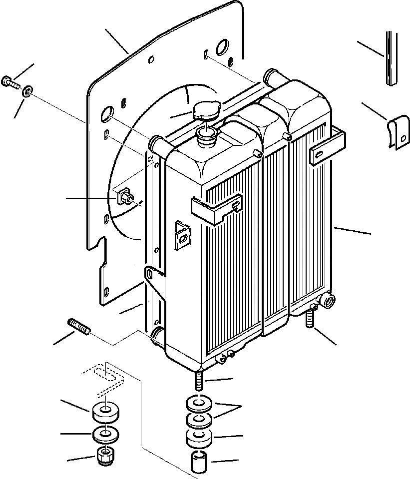 Komatsu - radiator - 312607149 Двигуни