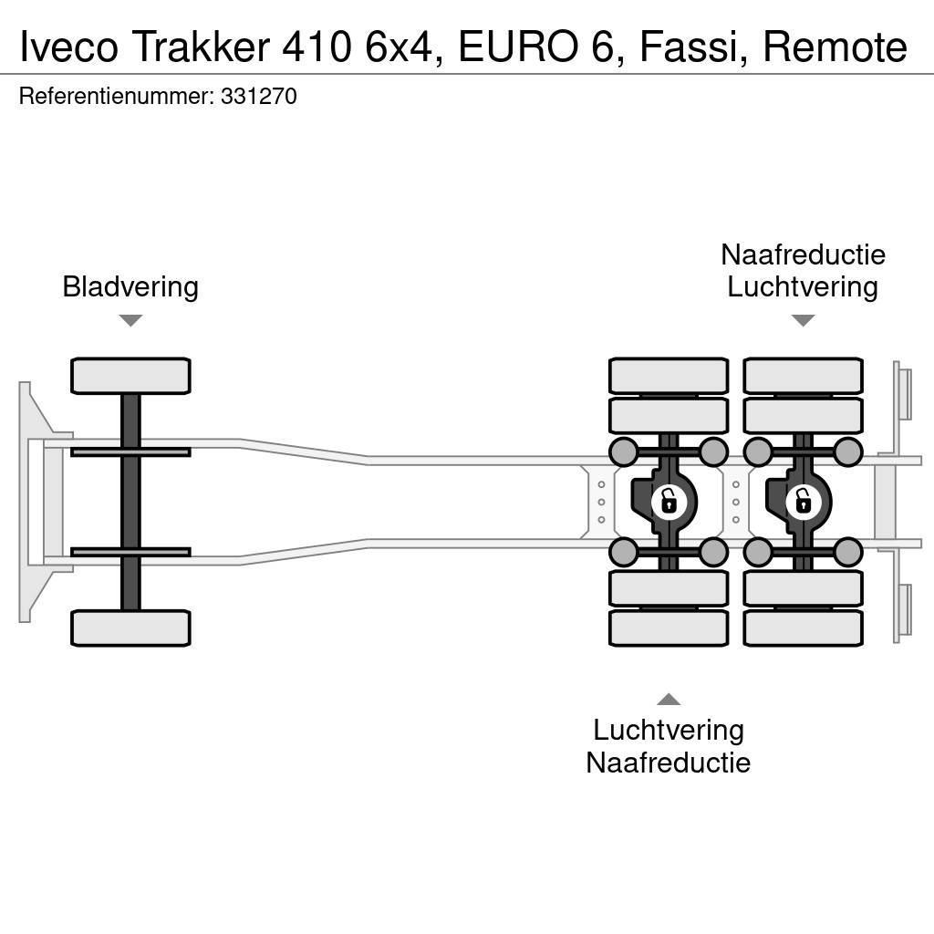 Iveco Trakker 410 6x4, EURO 6, Fassi, Remote Вантажівки-платформи/бокове розвантаження