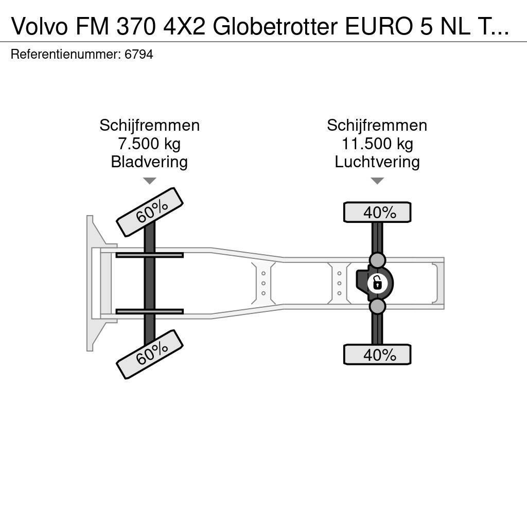 Volvo FM 370 4X2 Globetrotter EURO 5 NL Truck APK 09/202 Тягачі