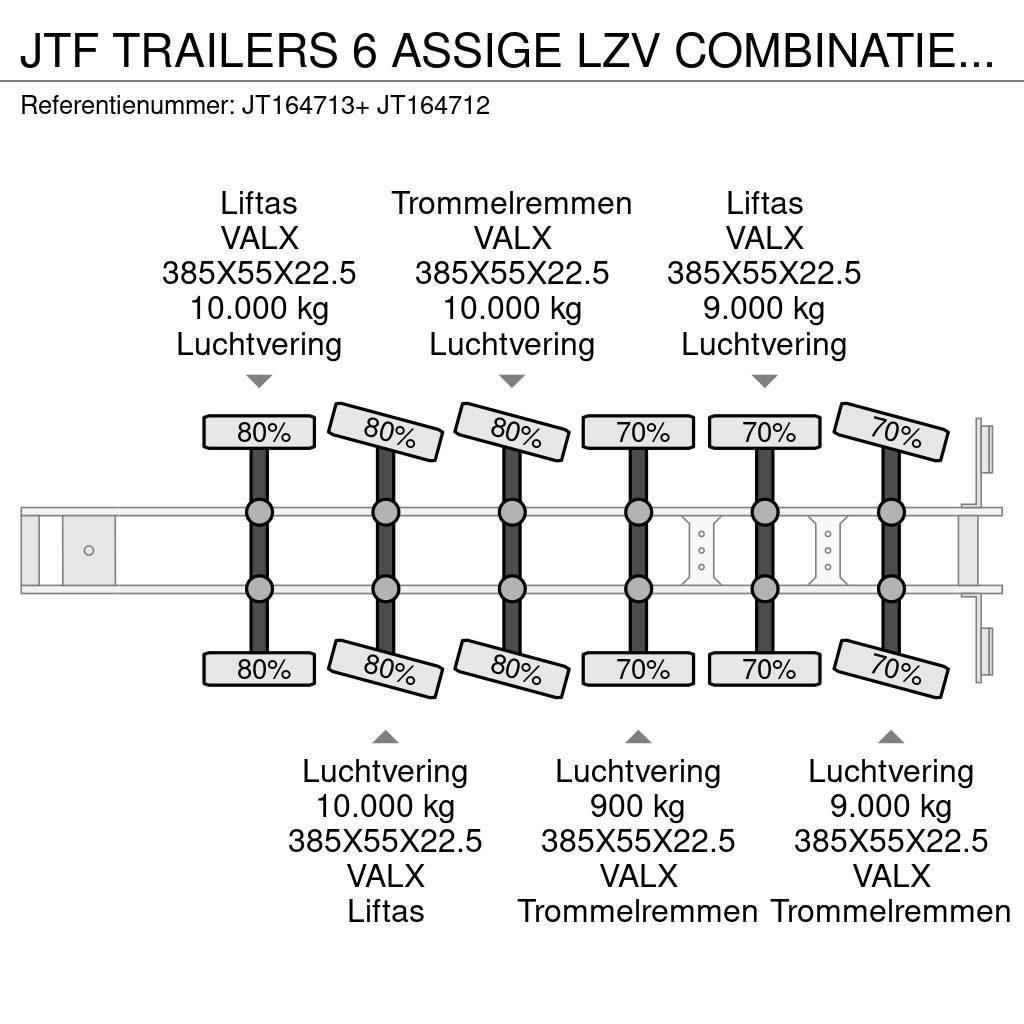  JTF TRAILERS 6 ASSIGE LZV COMBINATIE MET ON-22-XN Напівпричепи для перевезення контейнерів