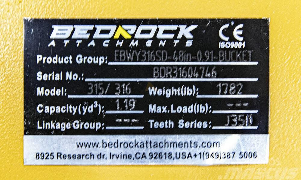 CAT 48" Severe Rock Bucket 315D/F,316E/F,318D2/E/F Інше обладнання