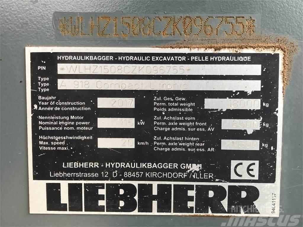 Liebherr A918 Compact Колісні екскаватори