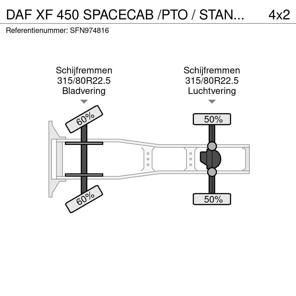 DAF XF 450 SPACECAB /PTO / STANDAIRCO Тягачі