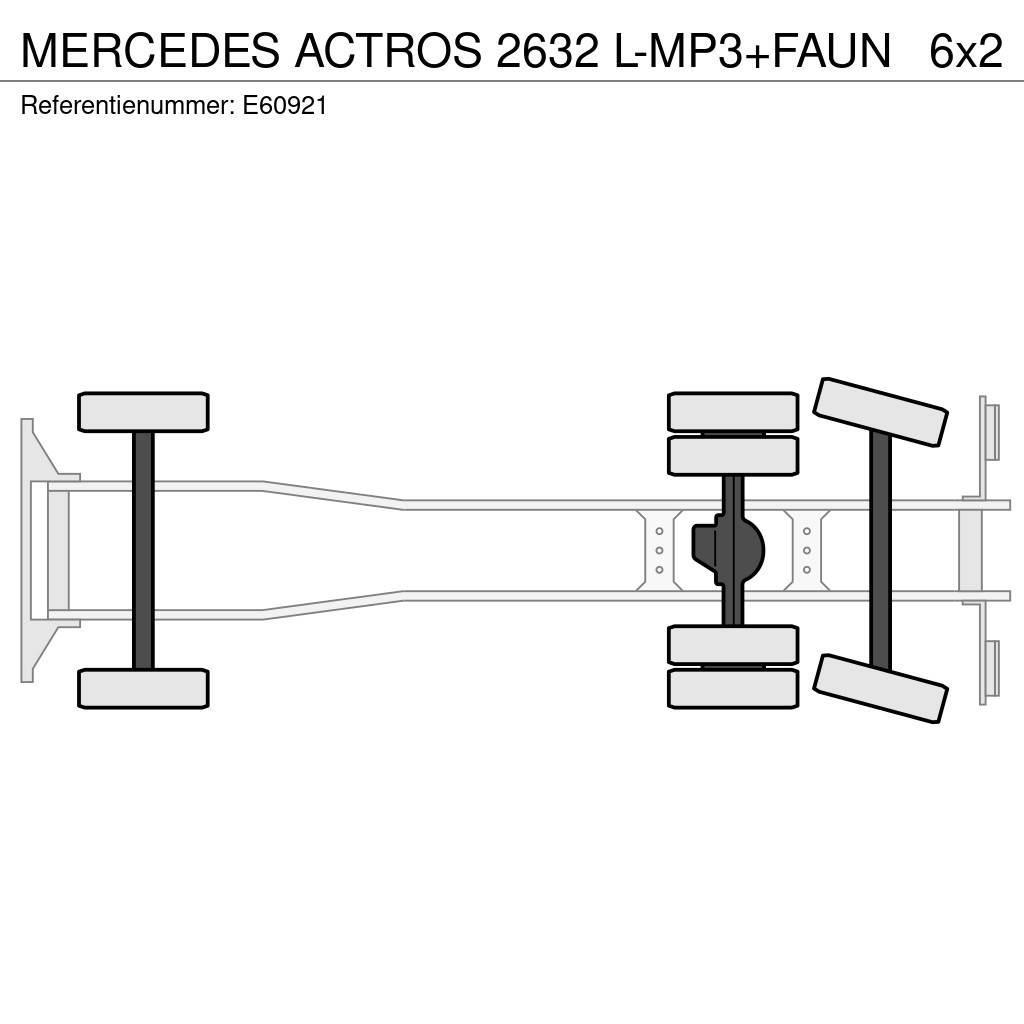 Mercedes-Benz ACTROS 2632 L-MP3+FAUN Сміттєвози