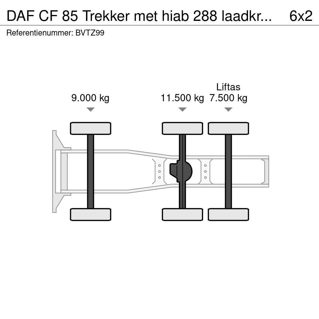 DAF CF 85 Trekker met hiab 288 laadkraan origineel 388 Тягачі